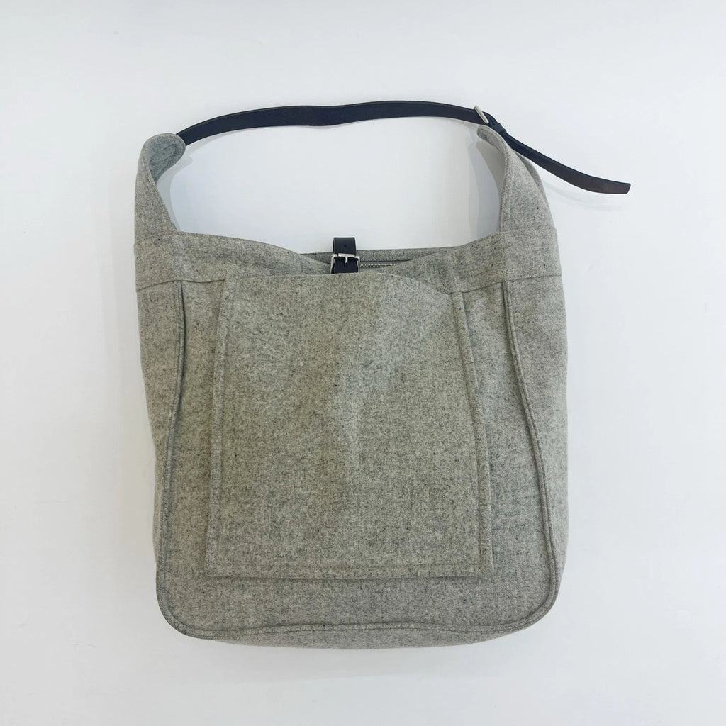 Hermes Marwari Tote Handbag Shoulder Bag Gray Silver Hardware