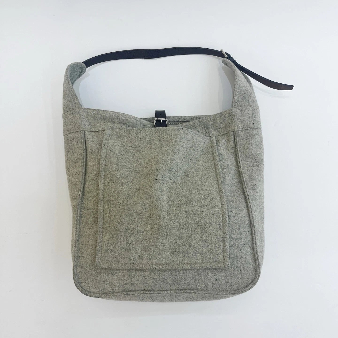 Hermes Marwari Tote Handbag Shoulder Bag Gray Silver Hardware