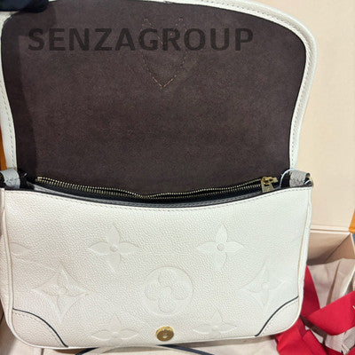 Louis Vuitton Monogram Empreinte Baguette Handbag Shoulder Bag White Gold