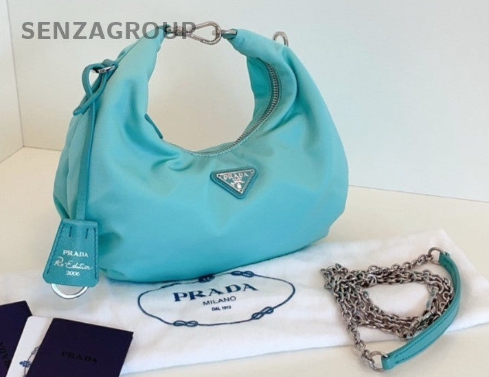 Prada Re-Edition Hobo Shoulder Crossbody Bag Rare Green Classic Women