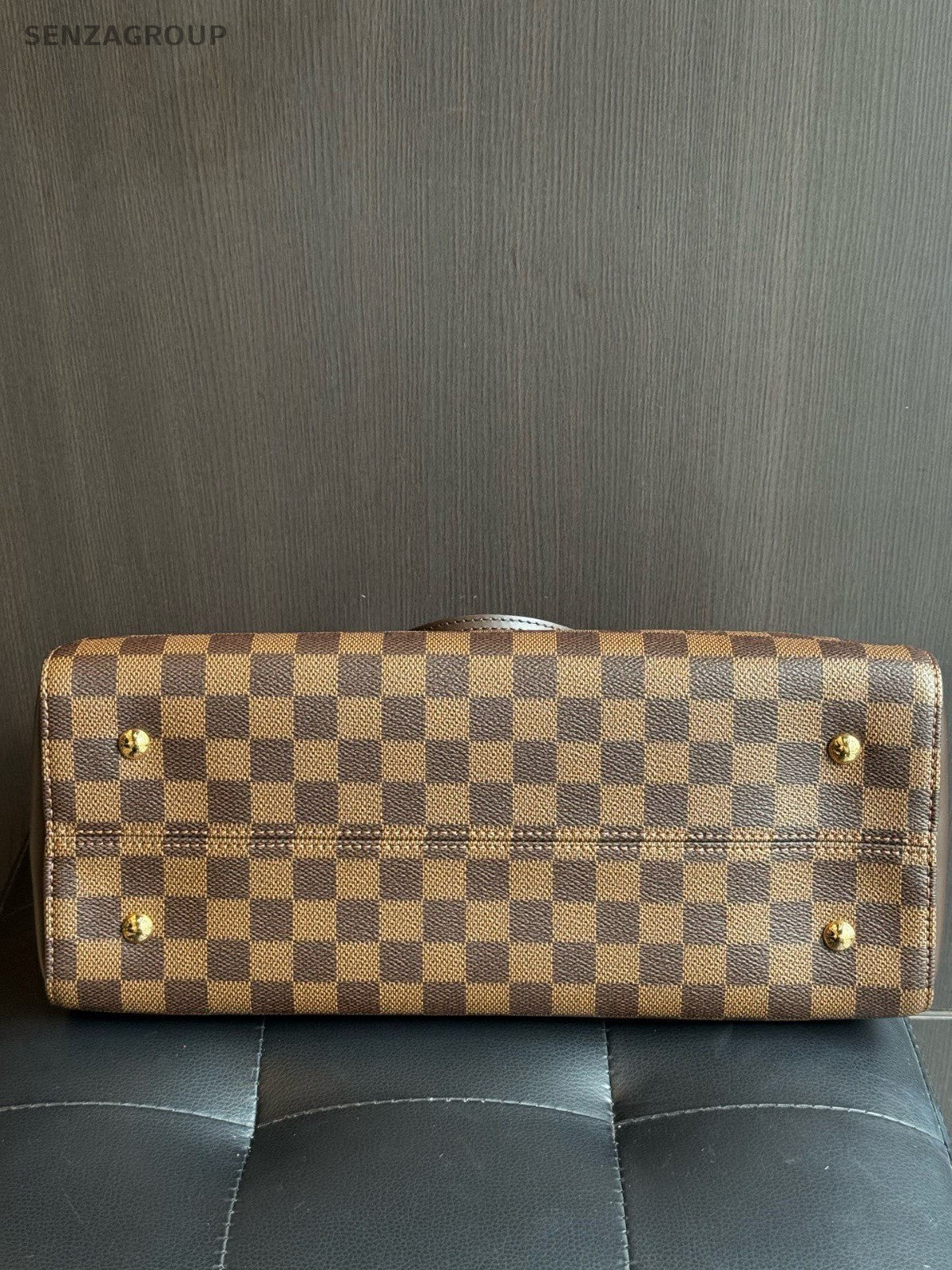 Louis Vuitton Kensington bowling Damier Ebene Top Handle 2way Shoulder Handbag