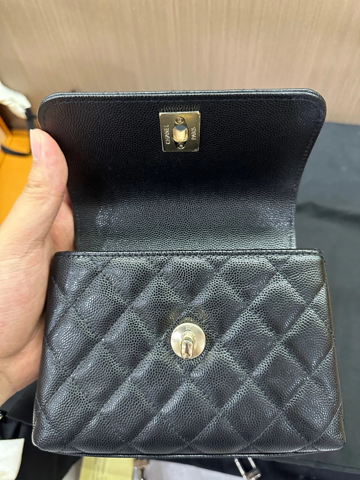 CHANEL Black Coco Handle Nano Top Handle Bag For Women