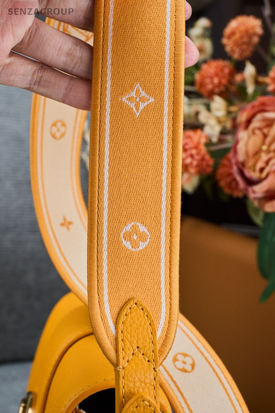 Louis Vuitton Pont 9 Crossbody Orange Gold Used Women Classic Designer