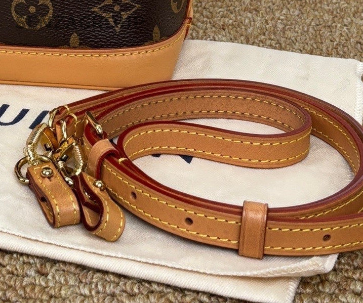Louis Vuitton Nano Neo Monogram Bucket Crossbody Brown Gold Women Classic