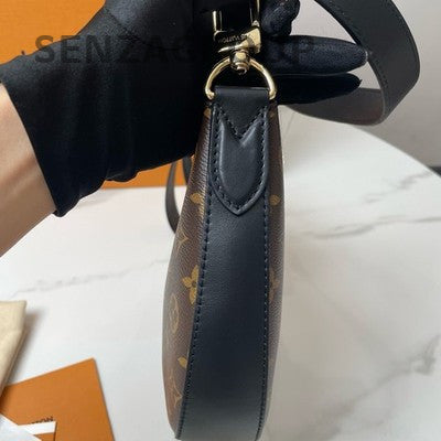 Louis Vuitton Cookie BB Monogram Chain Shoulder Bag Black Brown