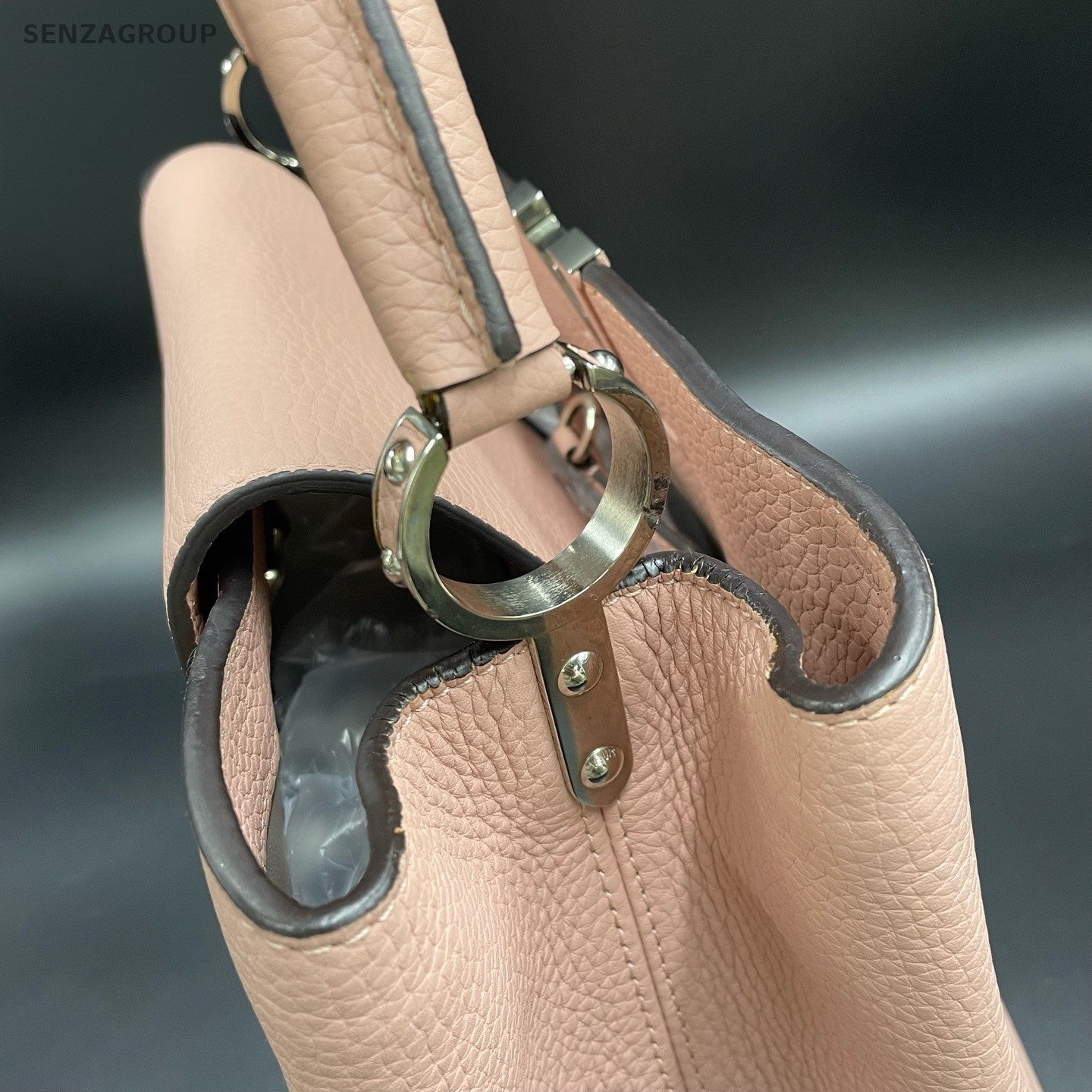 Louis Vuitton Capuciness GM Top Handle Bag Pink Gold Women Classic Fashion
