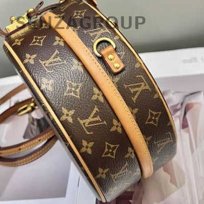 Louis Vuitton Monogram Hard Trunk Bag Gold Buckle Brown Women's Classic