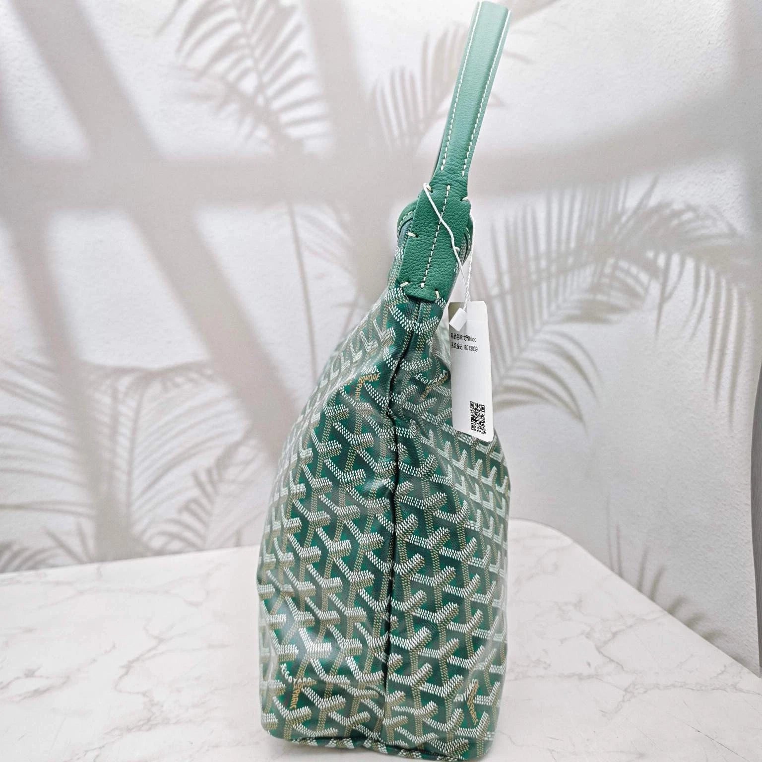 Goyard Green Monogram Canvas Hobo Tote Bag For Women