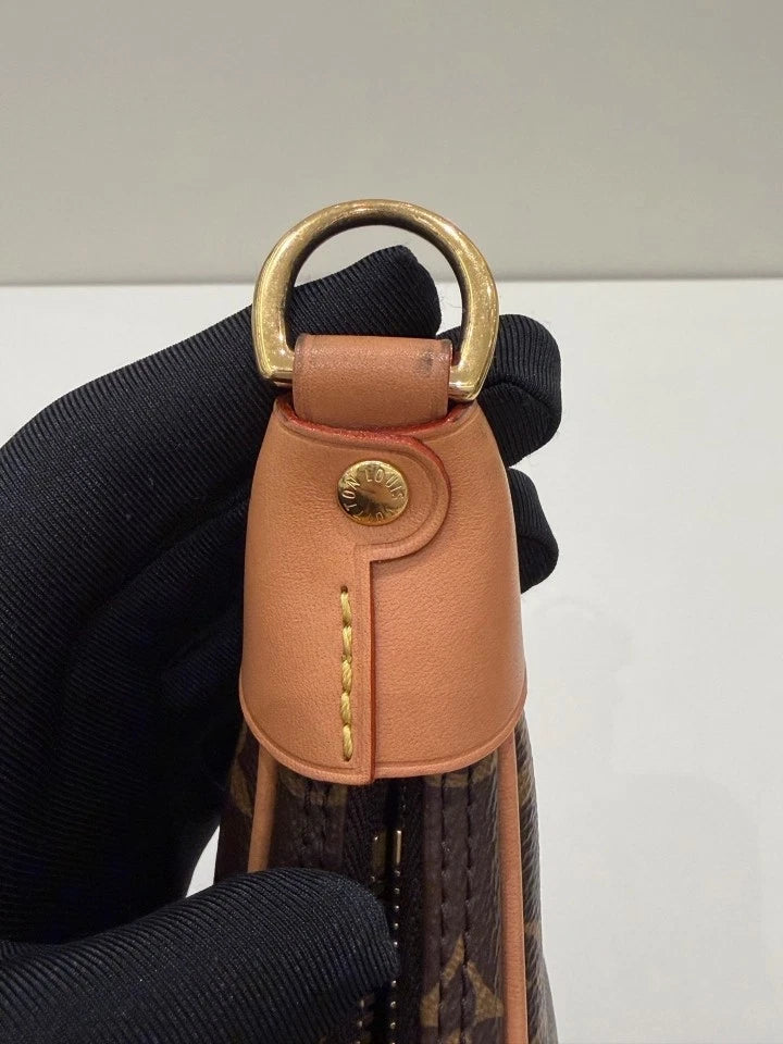 Louis Vuitton Loop Monogram Crescent Gold Chain Shoulder Bag
