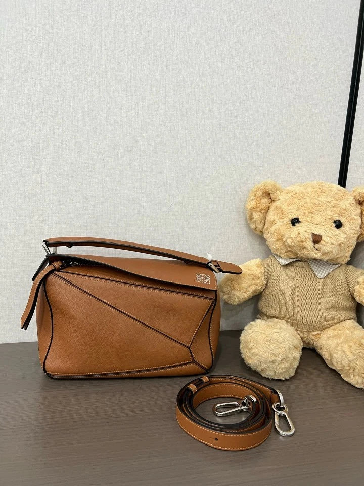 Loewe Brown Small Puzzle Shoulder Crossbody Bag For Women