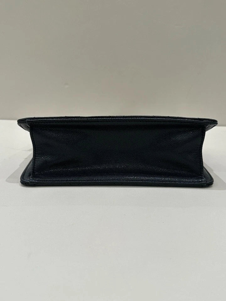 CHANEL Black Gold Flap Chain Shoulder Bag For Women