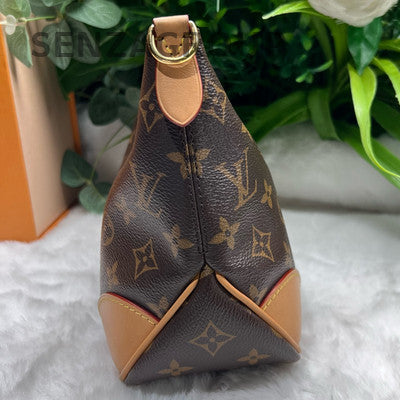 Louis Vuitton Monogram Yellow Calfskin Chain Shoulder Bag Brown Gold
