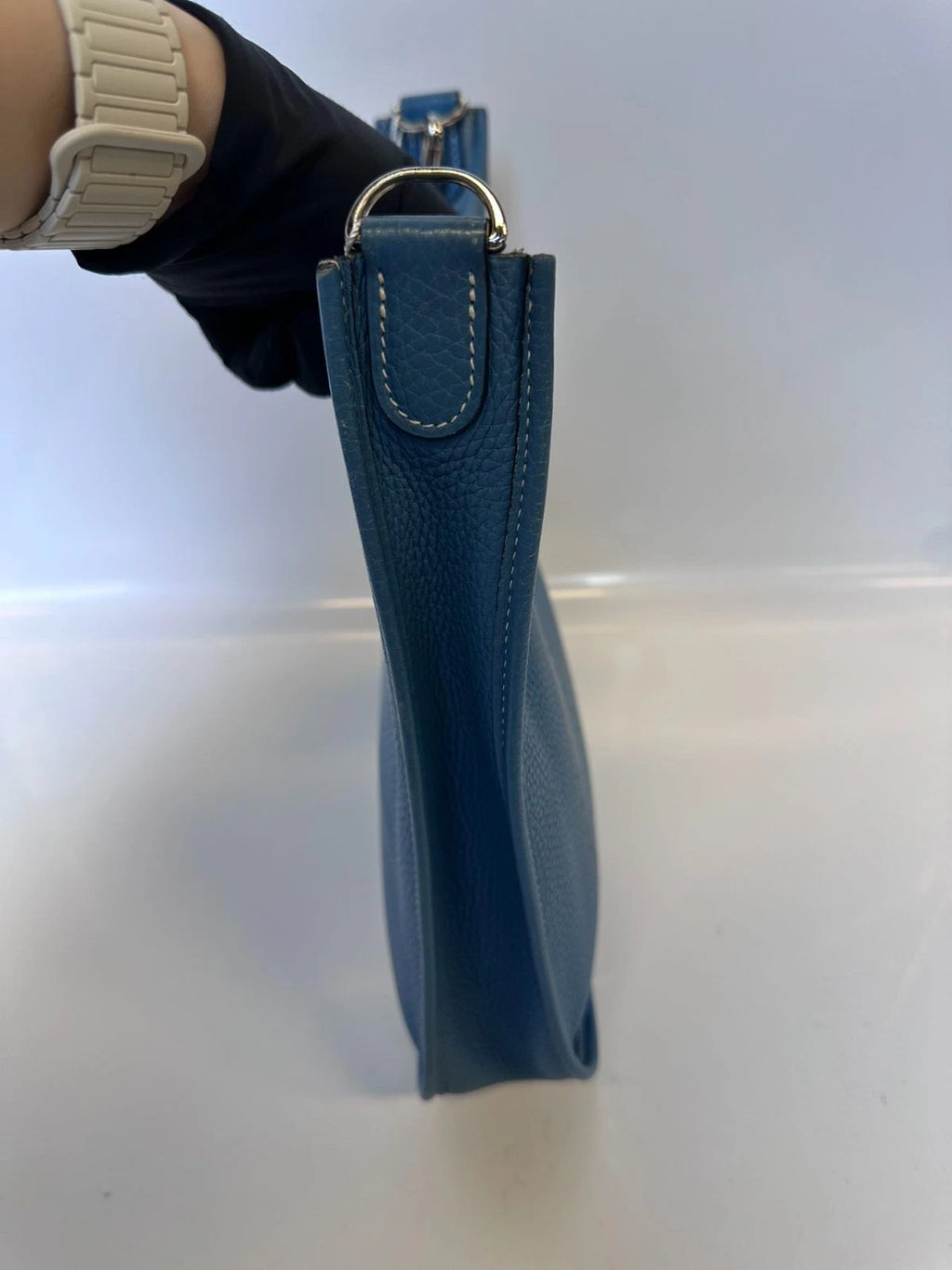 SJ0001 Hermes Evelyne GM Taurillon Clemence Leather Crossbody Bag i