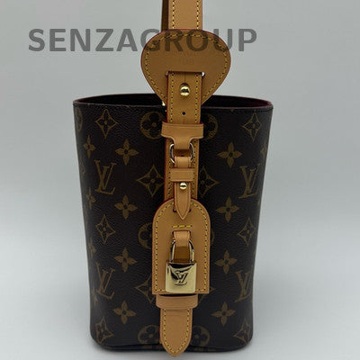 Louis Vuitton All In BB Monogram Handbag Shoulder Bag Gold Brown Classic Women