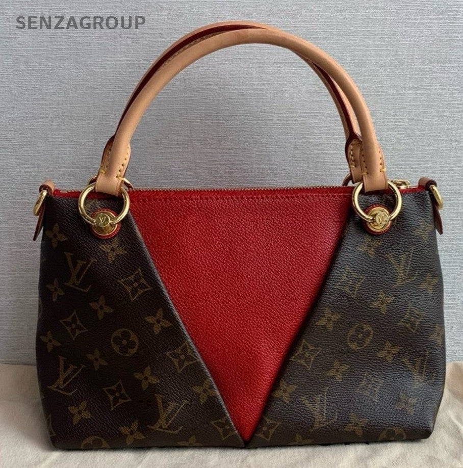 Louis Vuittontote bb Monogram Top Handle Shoulder Crossbody Bag Rare Red