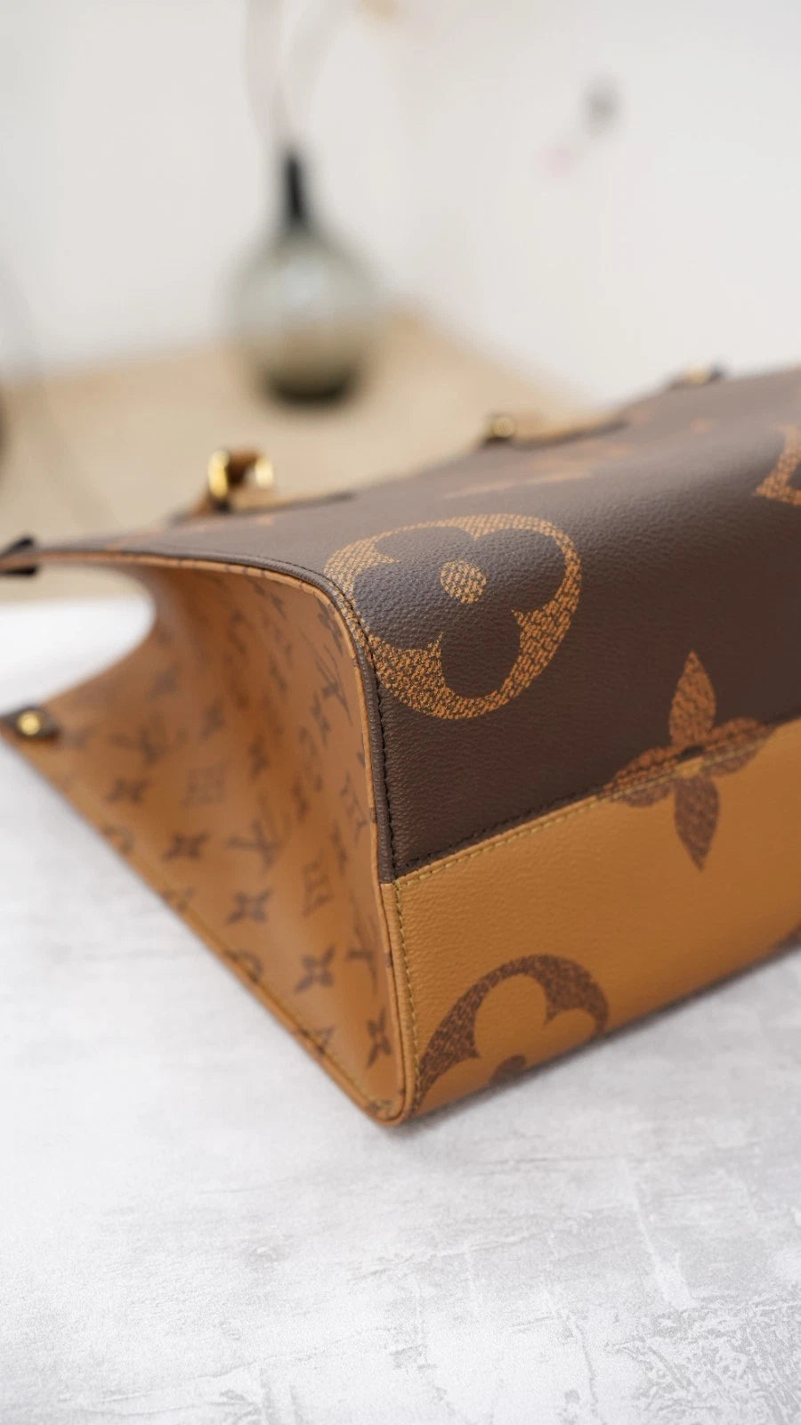 Louis Vuitton OnTheGo MM M45321 Monogram Brown Tote Bag Excellent