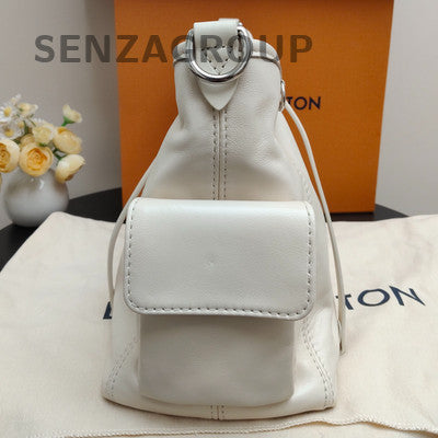 Louis Vuitton Carryall PM Bag Silver White Monogram Women's Classic