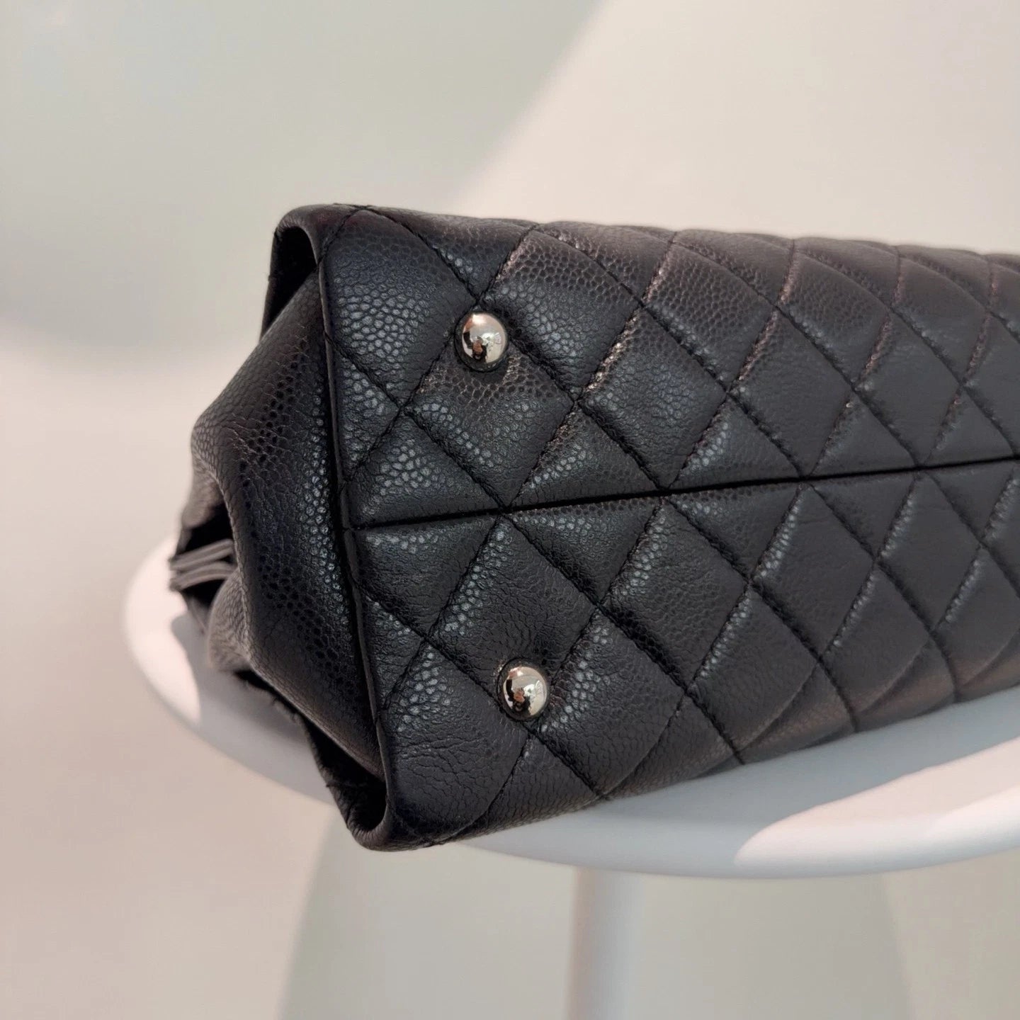 Chanel Caviar Leather Tote Bag Shoulder &amp; Crossbody Bag Black Classic