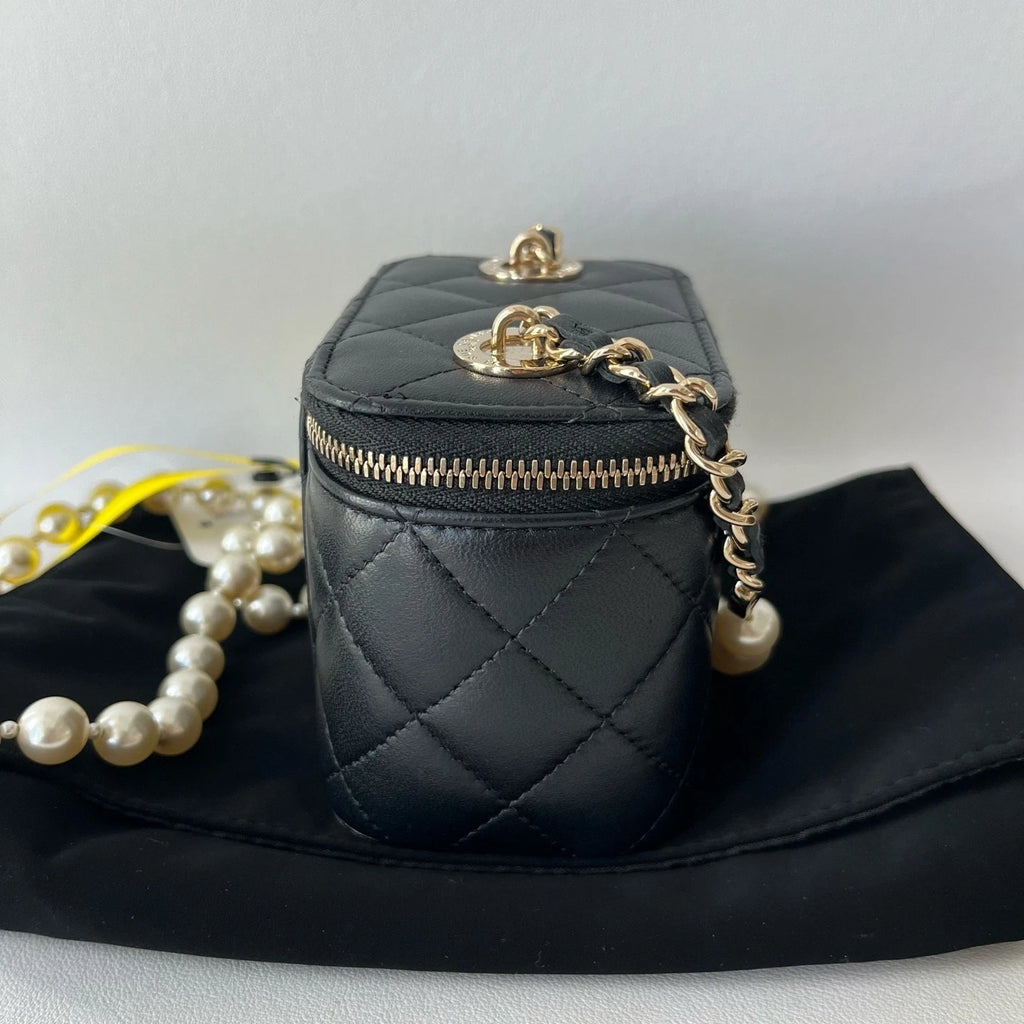 CHANEL Pearl Mini Box Chain Crossbody Shoulder Bag For Women