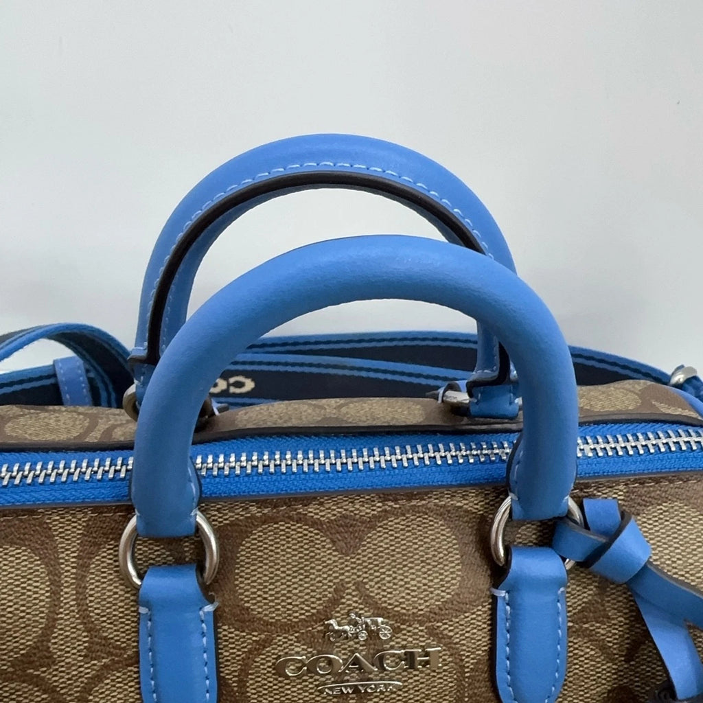 Coach Lacey 19 PVC Logo Printed Boston Crossbody Handbag For Women