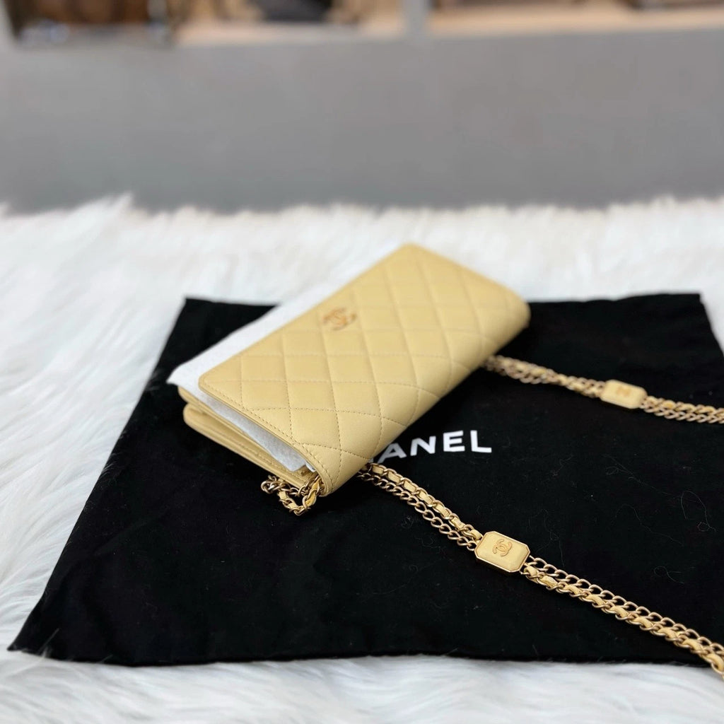 CHANEL Yellow WOC Crossbody Bag For Women