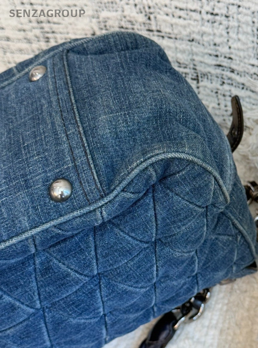 Miu Miu Denim Handbag Shoulder Bag Women Blue