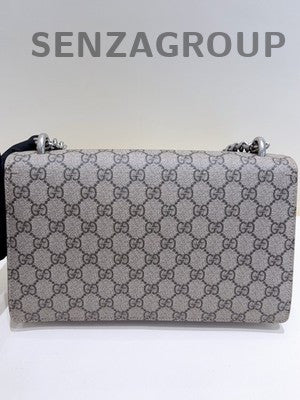 Gucci Dionysus Medium Chain Shoulder Bag Brown Silver Women Classic