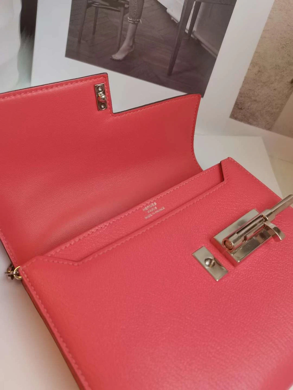 Hermes Pink Verrou Mini Chain Shoulder Bag For Women