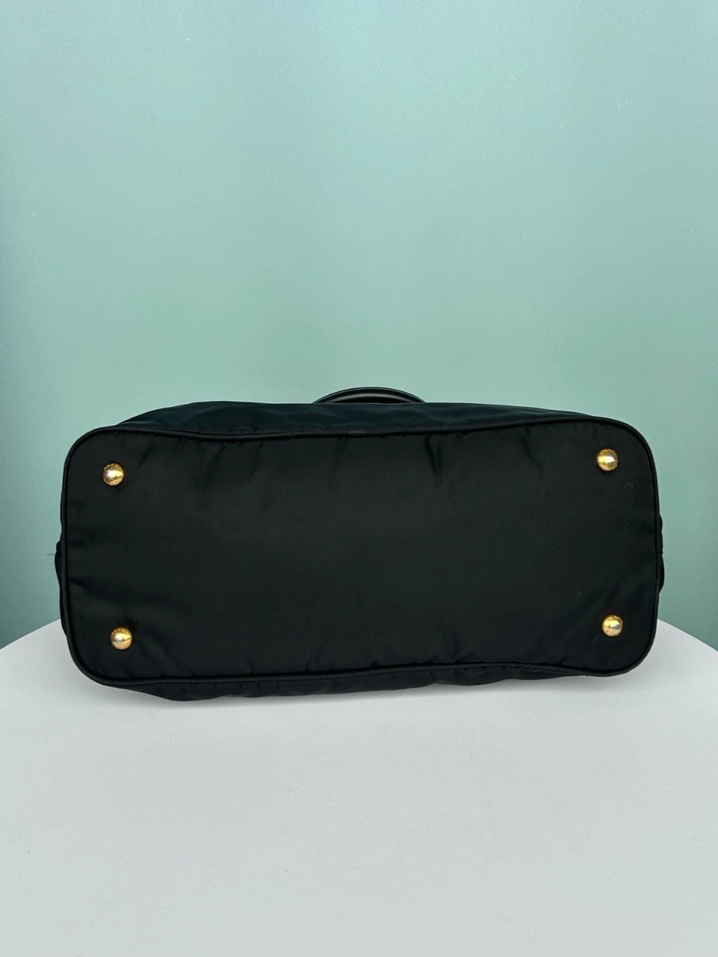 Prada Tote Black Top Handle Shoulder Crossbody Bag Gold Hardware Women
