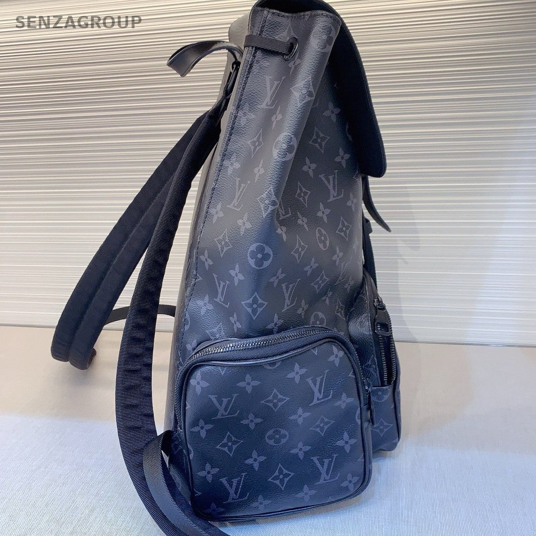 Louis Vuitton Backpack Black Monogram Shoulder bag Chip Version