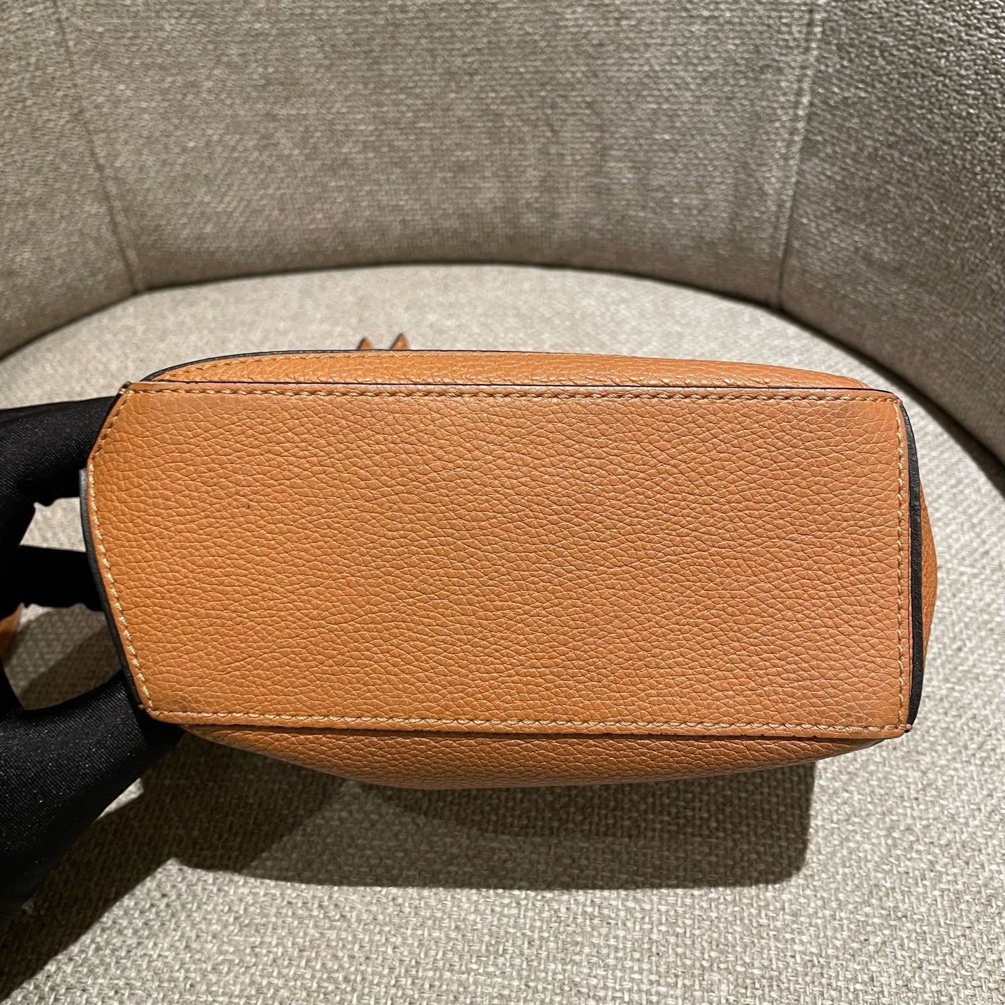 Loewe Puzzle Mini Top Handle Bag Crossbody Brown Gold Used Women Classic