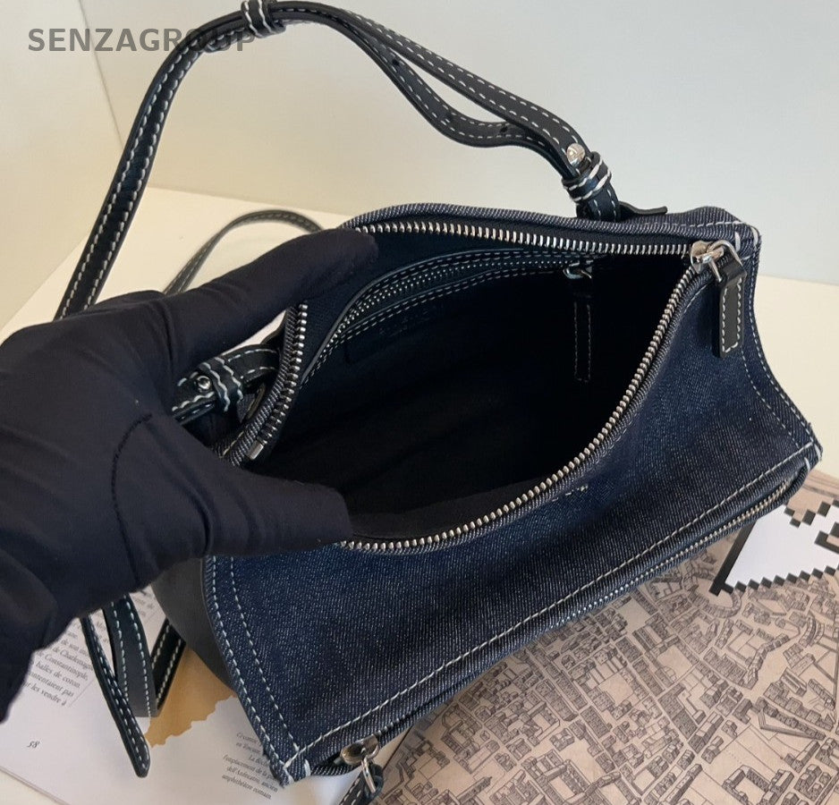 Givenchy Pandora Box Small Denim Crossbody Shoulder bag Women