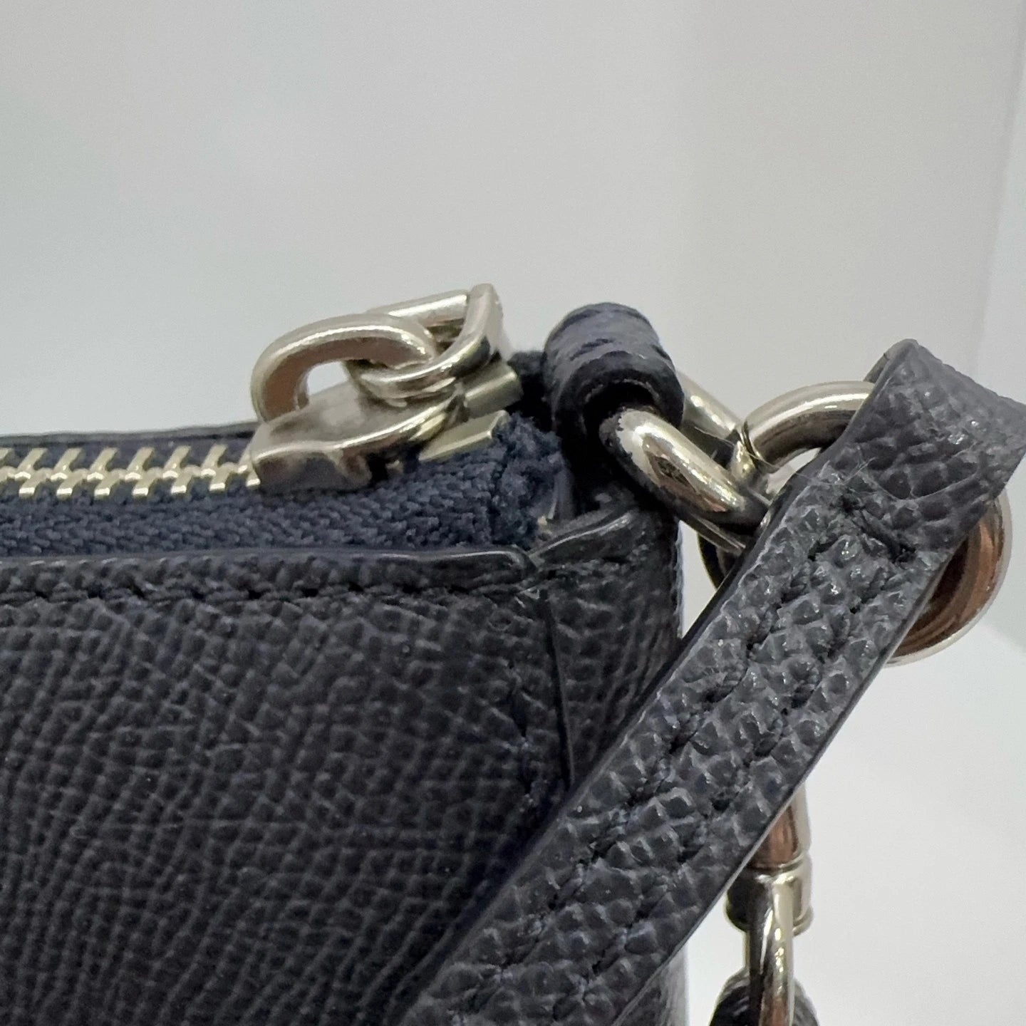 Coach Blue Glitter Leather Top Handle Crossbody Shoulder Handbag For Women