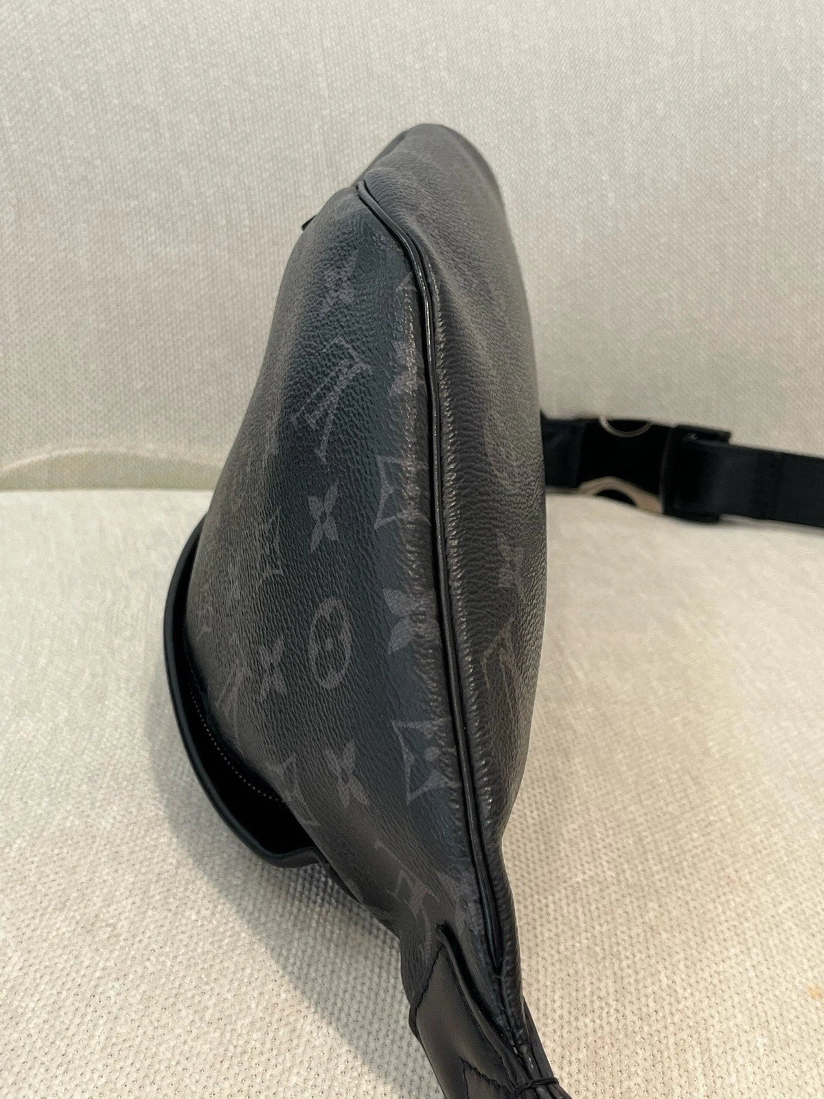 Louis Vuitton Bumbag Monogram Black Silver Crossbody Belt Bag Excellent