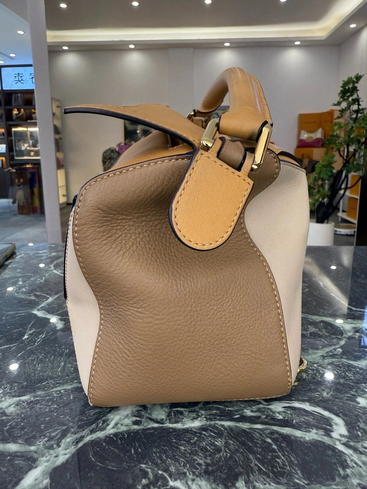 Loewe Multicolor Medium Puzzle Leather Shoulder Bag For Women