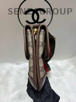 Gucci GG Marmont Tiger Shoulder Bag Beige Brown Unisex Classic