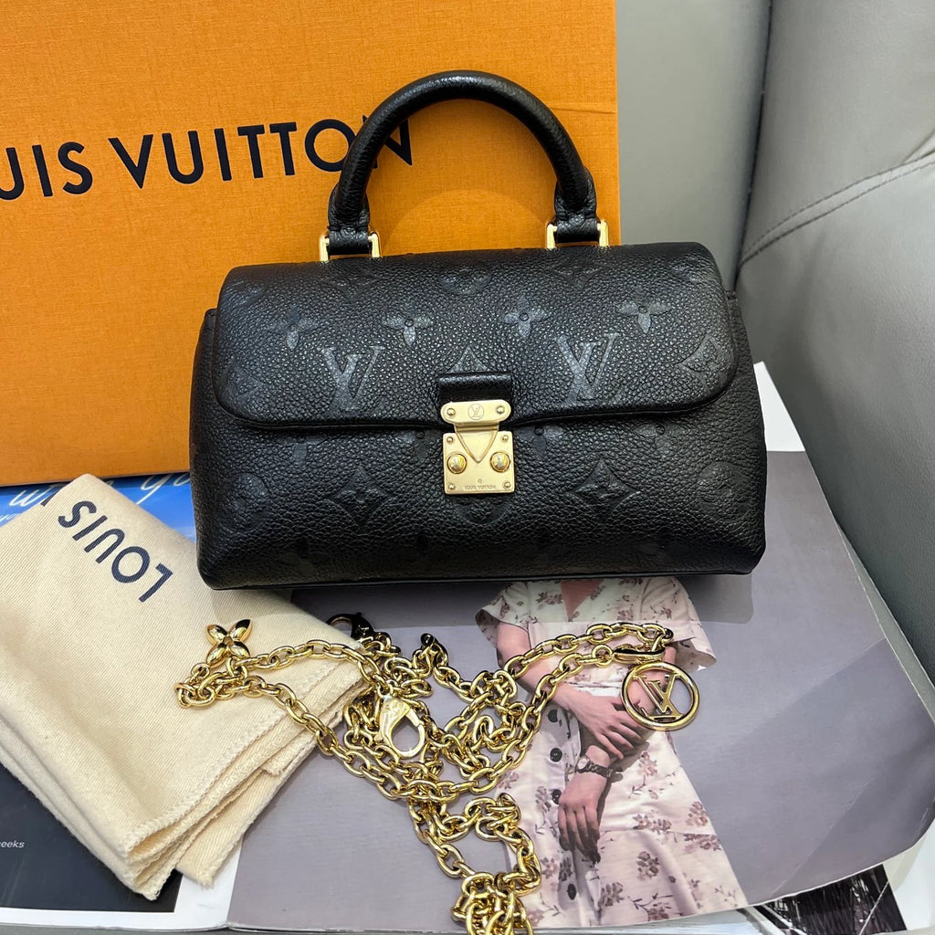 Louis Vuitton Madeleine Black Gold Crossbody Top Handle Excellent