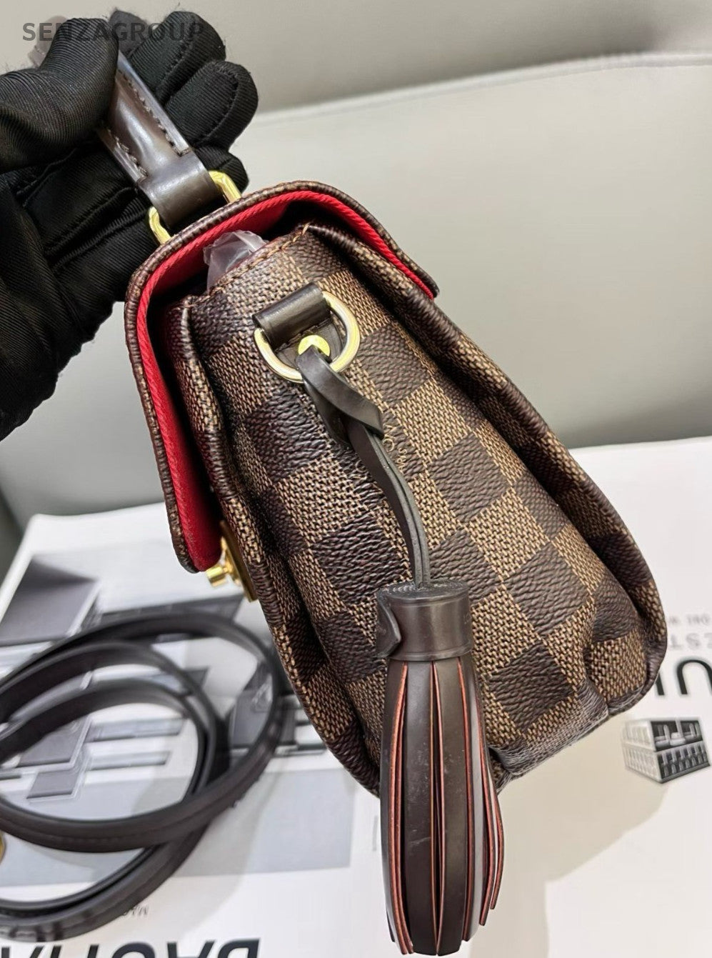 Louis Vuitton Croisette Damier Ebene Messenger Top Handle Shoulder Crossbody Bag