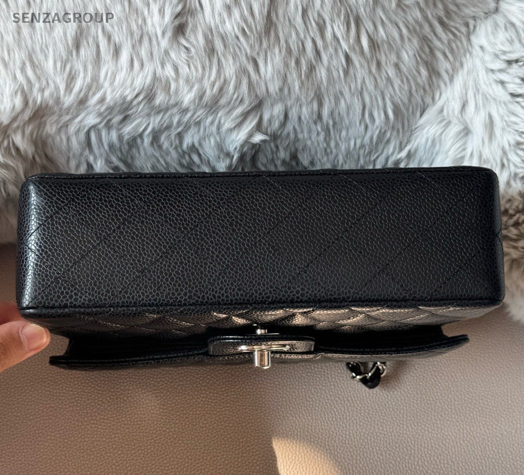 Chanel Classic Flap PM Chain Shoulder Bag Black Gold Women Fashion Diamond