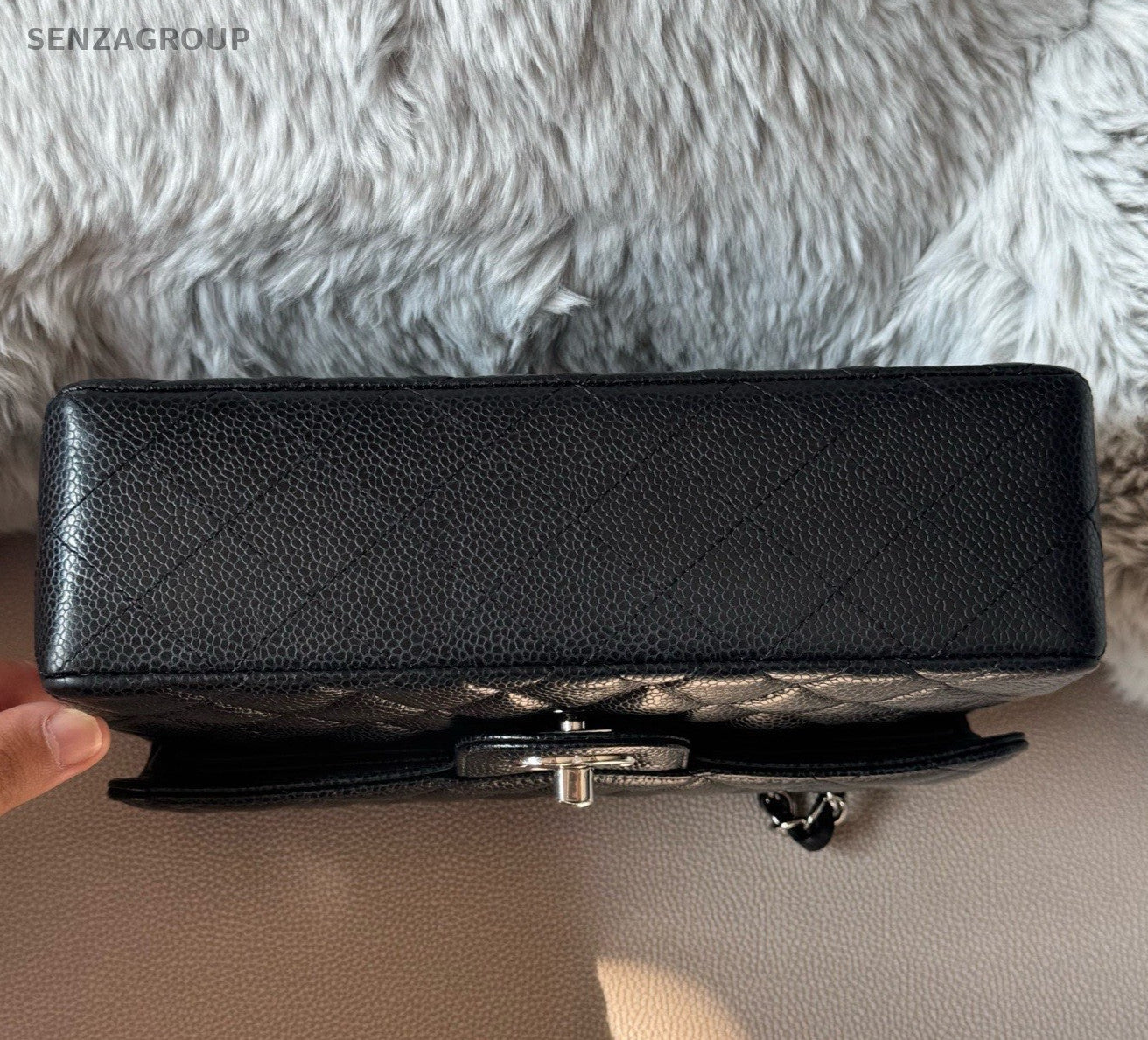 Chanel Classic Flap PM Chain Shoulder Bag Black Gold Women Fashion Diamond