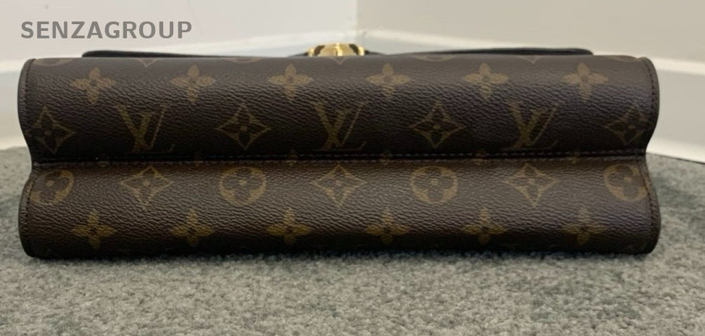 Louis Vuitton Monogram 2Way Chain Shoulder Bag Crossbody Brown Gold Women