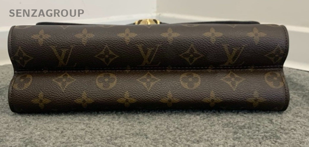 Louis Vuitton Monogram 2Way Chain Shoulder Bag Crossbody Brown Gold Women