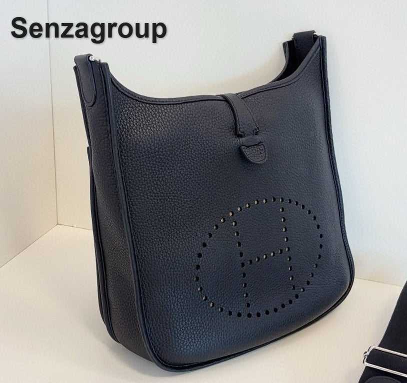 Hermes  Evelyne29 Shoulder Bag Crossbody Black Silver Unisex Adults Classic
