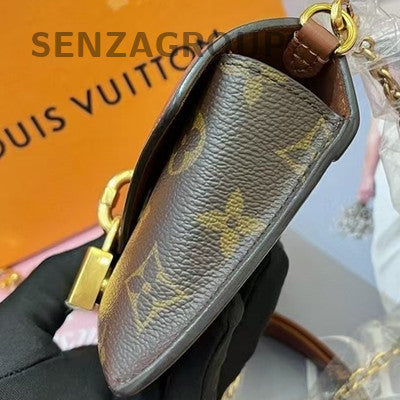 LV Monogram Lockme Ever Shoulder Bag Brown Gold Hardware Women's Fashion