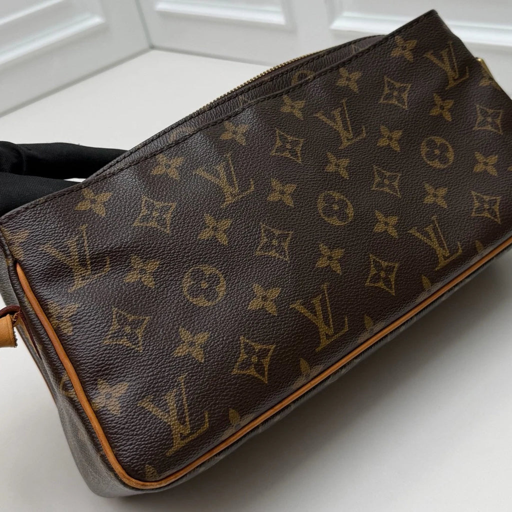 Louis Vuitton Vivacite Monogram Canvas Shoulder Bag Women Classic
