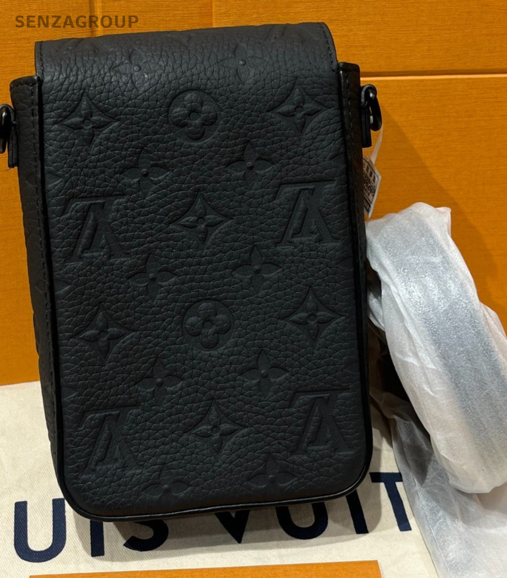 Louis Vuitton S-lock Embossed Camera Shoulder Crossbody Bag Black