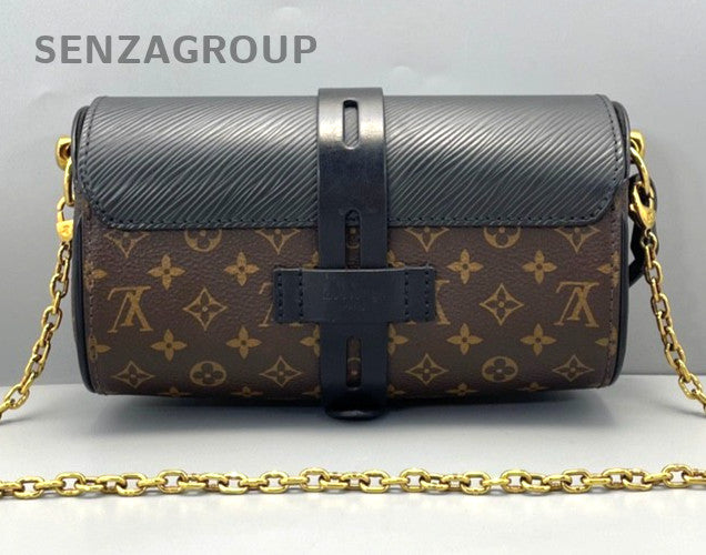 Louis Vuitton Monorgram Lock Chain Strap Shoulder bag Brown Black