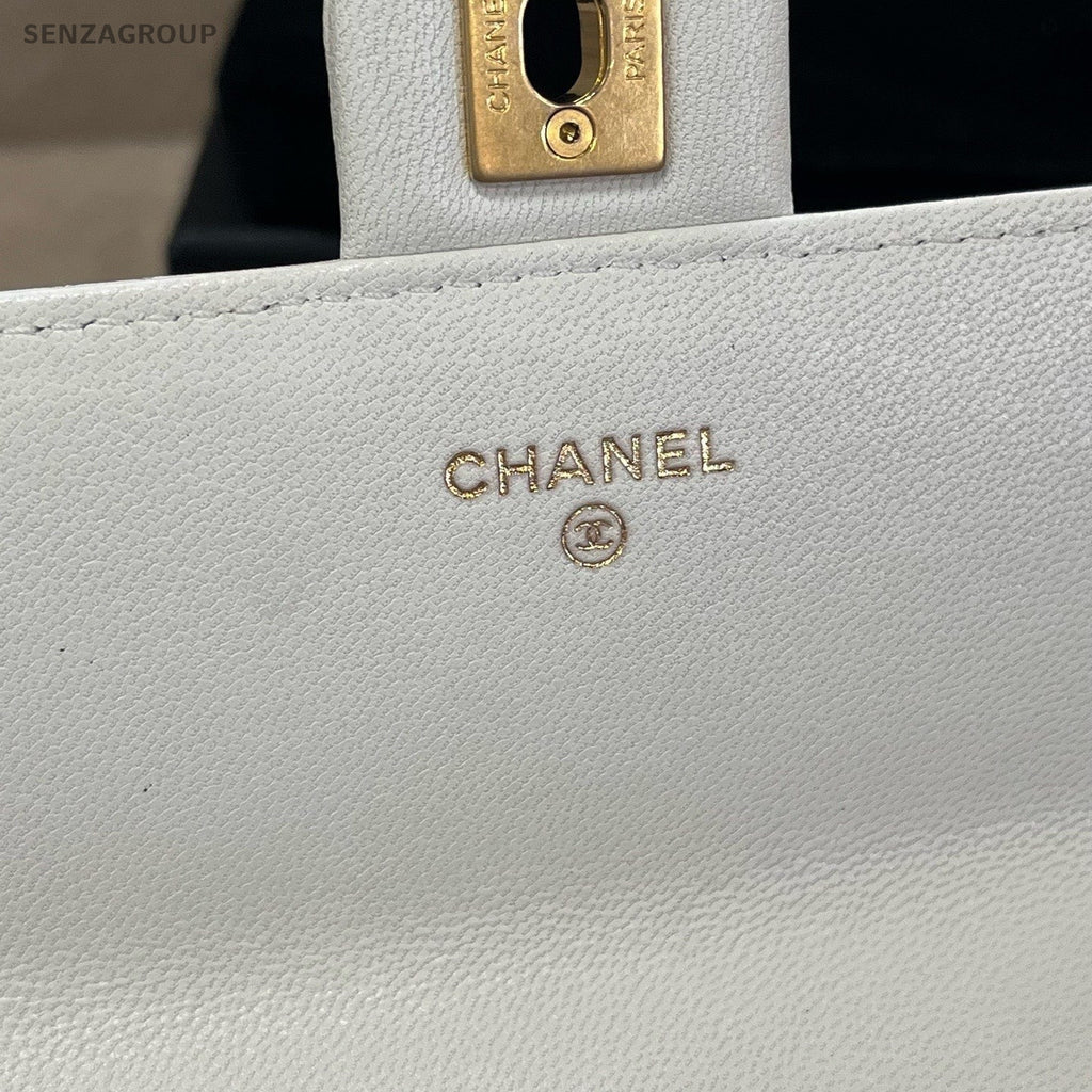 CHANEL Woc Pearl Limited Edition Chain Shoulder bag Crossbody White Gold Women