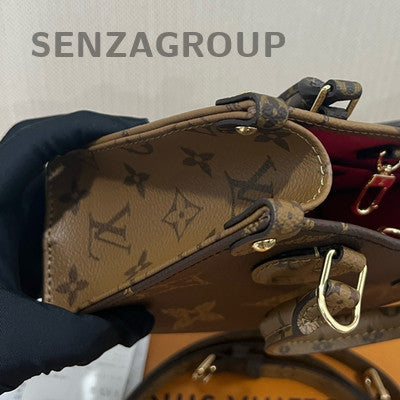 Louis Vuitton Onthego BB Monogram Brown Gold Buckle Women's Handbag