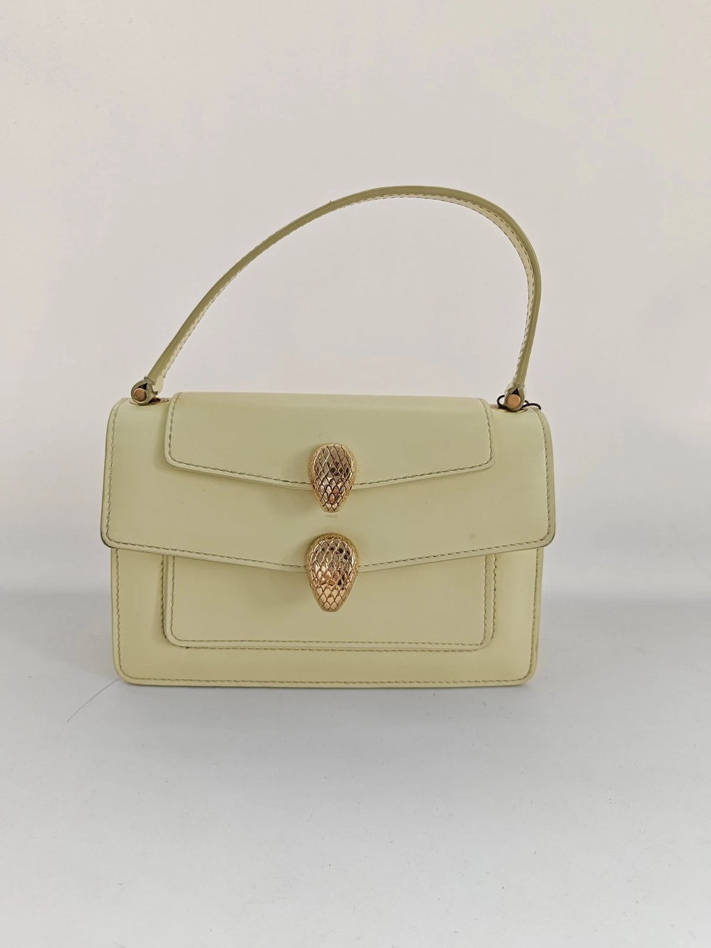 Bvlgari x Alexander Wang Yellow Leather Shoulder Bag For Women
